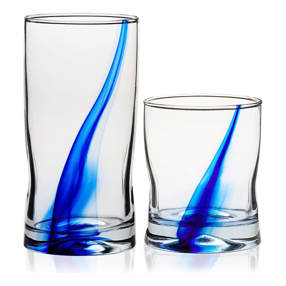 Libbey Blue Ribbon Impressions Juego De Vasos De 16 Piezas