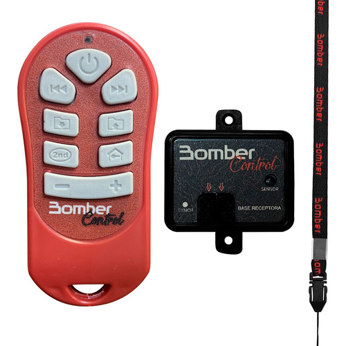 Control Remoto Distancia Universal Bomber Stereo Rojo