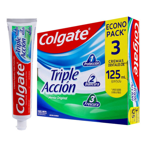 Colgate Triple Acción X 3 Und - mL a $62