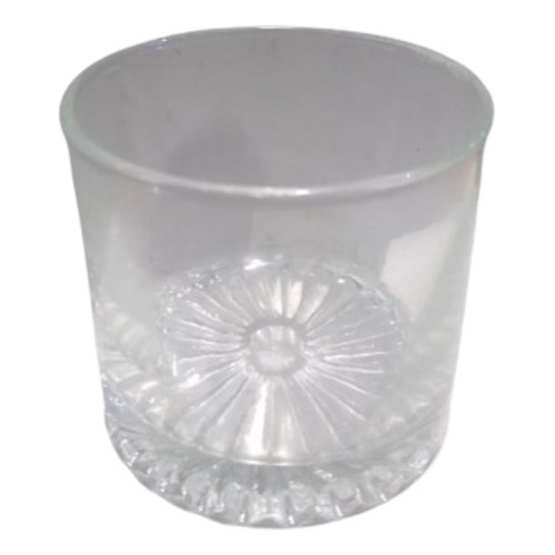 Set Vaso De Whisky Con Base Tallada 7*6,5cm 150ml X6 Color Transparente