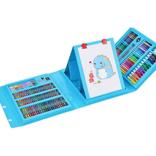 Maleta De Lápices Para Niños Arte Dibujo Y Pinturas Art Set Color del trazo Azul