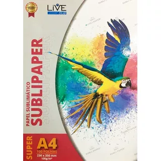 Papel Sublimático Super A4 100 Folhas Live Sub ( 23 X 35 )