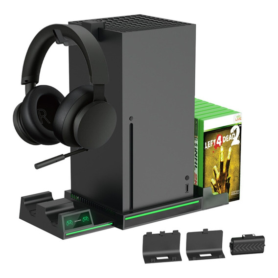 Base Ventilador Carga Controles Xbox Series X + 2 Baterias