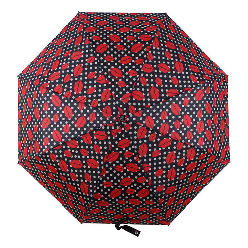 Paraguas Reforzado Antivientos Corto Las Oreiros Automático Color Negro 6230