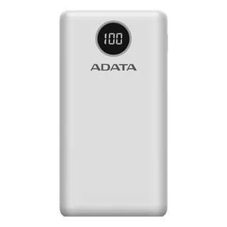 Adata Power Bank Cargador Portatil Celular P20000qcd Blanco