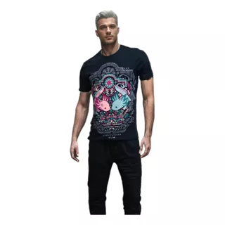 Playera Para Hombre Pareja De Ajolotes Fosforescente