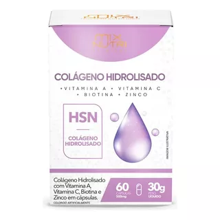 Colágeno Hsn Mix Nutri Vit A C Biotina Zinco 60 Caps