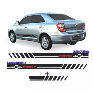 Kit Adesivo Faixa Lateral  E Traseira Chevrolet Cobalt Sport