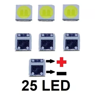 Led Smd 3528 3v Pack 25 Led Para Tv 