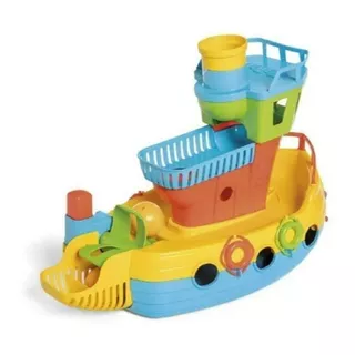 Barco Infantil Com Hélice Embarcadinho Colorido - Tateti