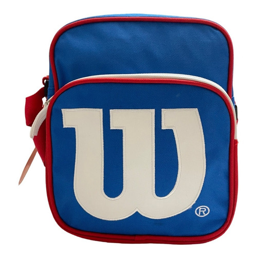 Bolso Manos Libres Cartera De Mano Wilson Undergro Bandolero Acabado de los herrajes PVC Color Azul Color de la correa de hombro Distinto Diseño de la tela Liso