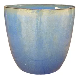 Vaso Cerâmica Estilo Vietnamita Rico Azul D36 A33
