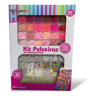 Kit Pulseiras Da Amizade Multikids My Style G Br2315 Pink