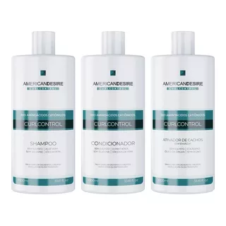 Kit Cabelo C/ Cachos Linha Curl Control American Desire 3x1l