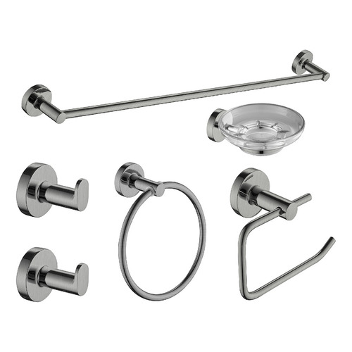 Set Accesorios Baño 6 Piezas Piazza Sensus Juego Kit 73229ss