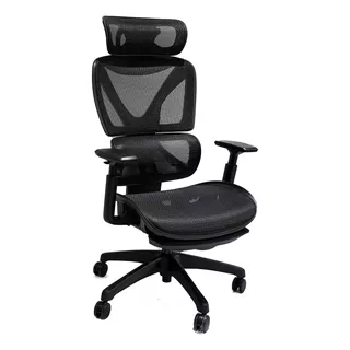 Silla De Escritorio Jmi Nantes Cs-618e Ergonómica  Negra Con Tapizado De Mesh