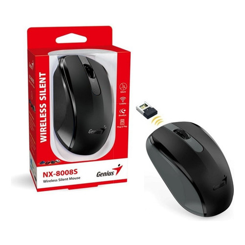 Mouse Inalambrico Genius Silent Negro - Nx-8008s