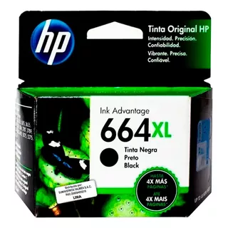 Cartucho Tinta Hp 664xl F6v31al Negro