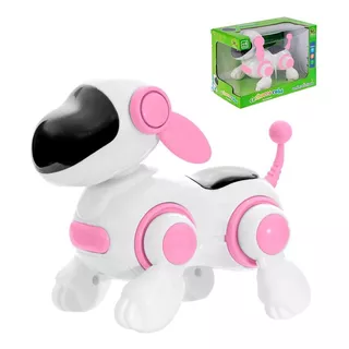 Brinquedo Cachorro Robô Com Face Digital Infantil Rosa
