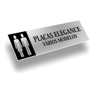 Placa Identificação De Sala Elegance - Kit Com 12 Unidades