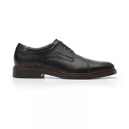 Zapato Derby Cap Toe Flexi Parker 400102 De Piel Negro Diseño Liso 26,5 Mx Para Adultos - Hombre