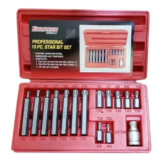 Juego Puntas Torx Grandes Profesional 15 Piezas Oferta!!!