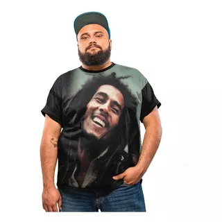 Camiseta Plus Size Bob Marley Reggae Rastafari G1 A G6
