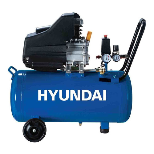 Set Compresor Aire Hyundai 2hp -24lts -115psi + Kit Acoples Color Azul Fase eléctrica Monofásica Frecuencia 60