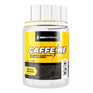 Suplemento Em Cápsulas Caffeine 200mg 60 Doses Cafeína Anidra Newnutrition