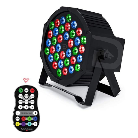 Par Light 36 Led Luz Dmx 72w Rgbw 7 Modos Effectos +control