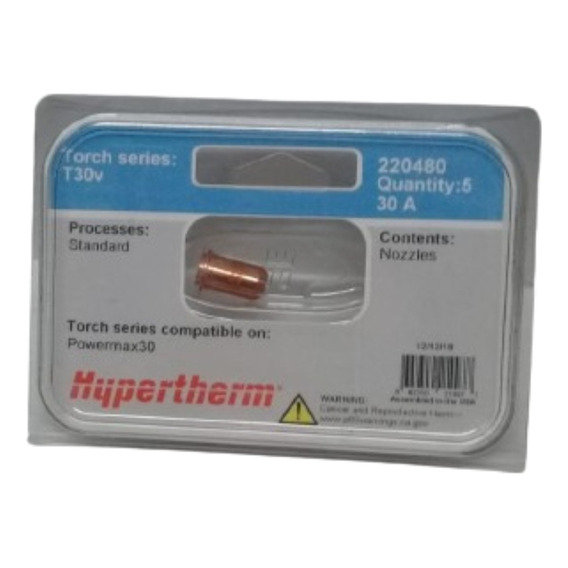 Tobera Consumible Para Hypertherm 30 Amp  Powermax 220480