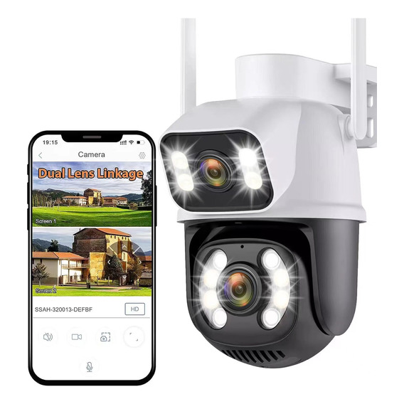 Cámara De Seguridad Wifi Foco 360° Exterior Hd 8mp Con Alexa