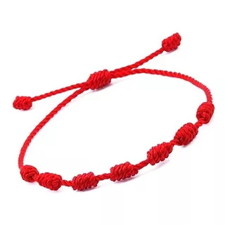 Pulsera Roja De 7 Nudos, Fuerte Amuleto Contra La Envidia! 