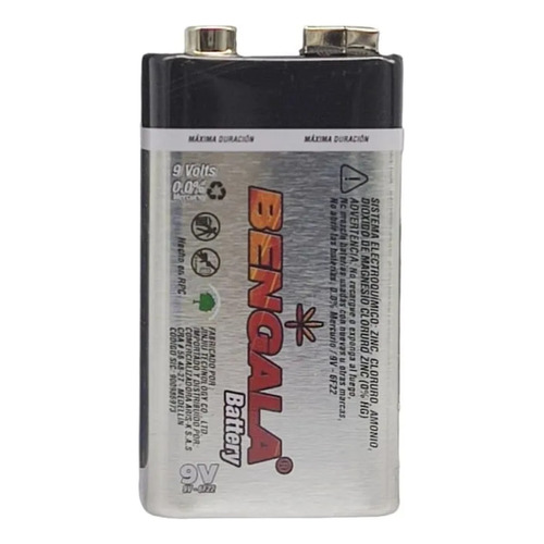 Bateria Pila 9v Cuadrada Para Detector De Metales
