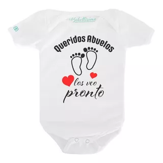 Pañalero Personalizado Bebé Queridos Abuelos Los Veo Pronto