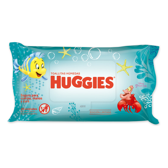 Toallitas Humedas 4 En 1 Huggies Version La Sirenita X48u