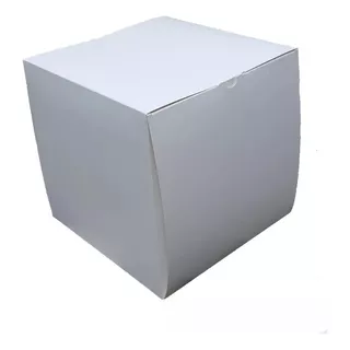  Caja Cuadrada Blanca X 20 Unid Torta Alta  Regalos 25x25x25