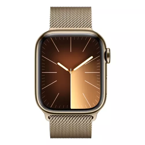Apple Watch Series 8 GPS + Celular 45mm Caixa de Aço Inoxidável com  Bracelete Milanese Loop Ouro