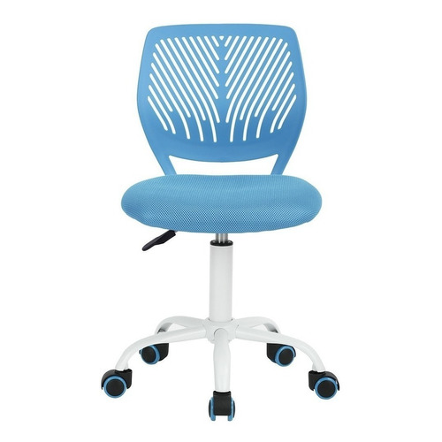 Silla de escritorio Home Make Furniture Carnation ergonómica  azul con tapizado de mesh