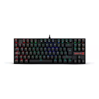 Teclado Gamer Redragon Kumara K552 Qwerty Outemu Red Español Latinoamérica Color Negro Con Luz Rgb