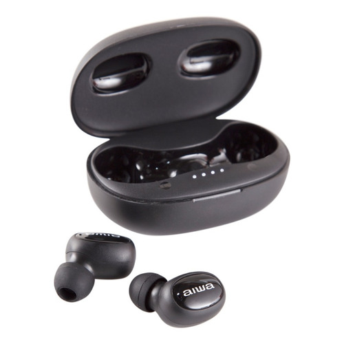 Audífonos Inalámbricos Micrófono Bluetooth Tws Aiwa  Aw-7 Color Negro