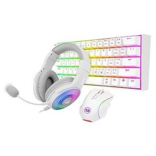 S129w Combo Redragon 3 En 1 K630rgbw + M607w + H350rgb-1-w Color del mouse Blanco Color del teclado Blanco