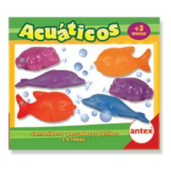 Animales Acuaticos Set De Baño Lanza Agua Bebe Antex 5135 Ed