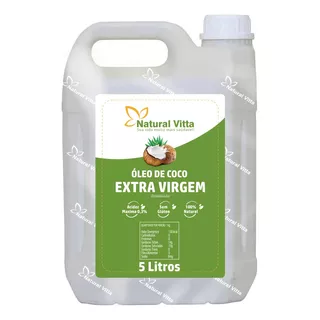 Óleo De Coco 100% Extra Virgem Natural Sem Sabor 5 Litros