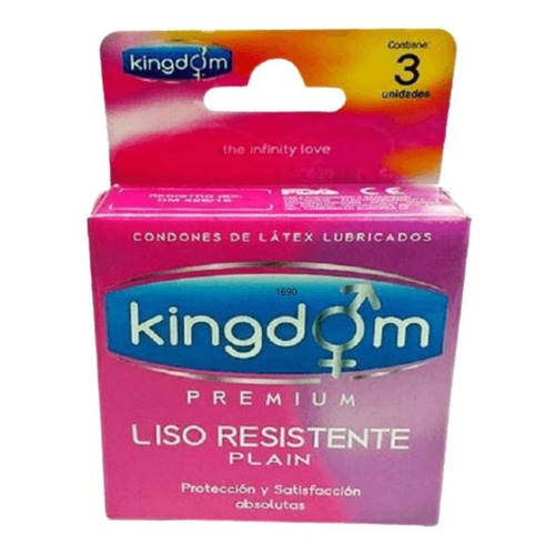 Kingdom Condones Premium Liso Resistente 3 Unid