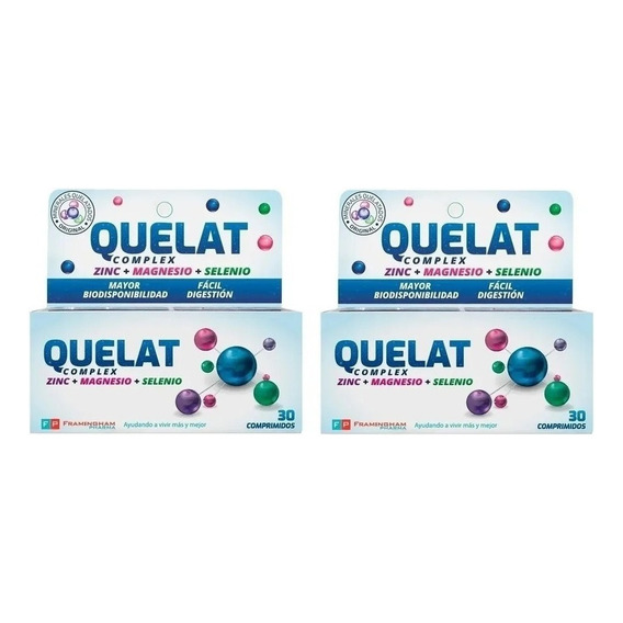 Suplemento en comprimidos Framingham Pharma  Complex Quelat minerales en caja de 200mL 30 un pack x 2 u