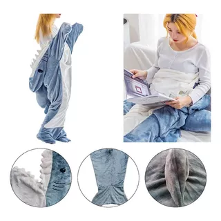 Pijama Saco De Dormir Tubarão Desenho Animado Cobertor