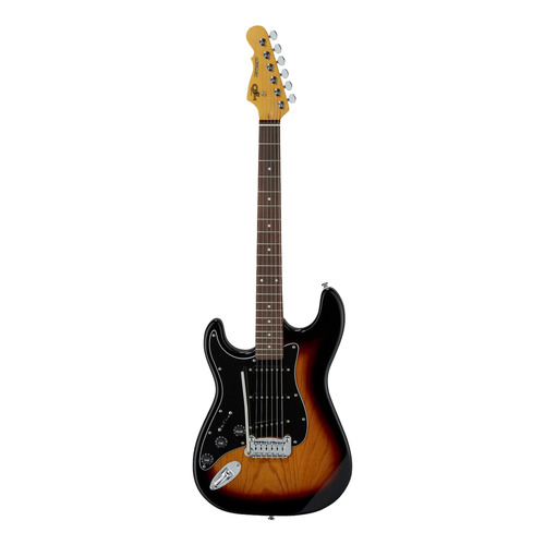 Guitarra eléctrica para zurdo G&L Tribute Legacy de fresno/tilo 3-tone sunburst brillante con diapasón de jatoba