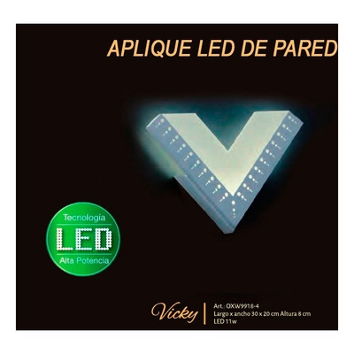 Aplique Vicky Led Alta Potencia Novedad Luz Desing