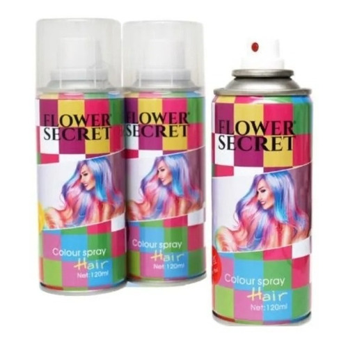 12 Tintura Pelo Spray Colores Fantasia Flower Secret 120ml. 